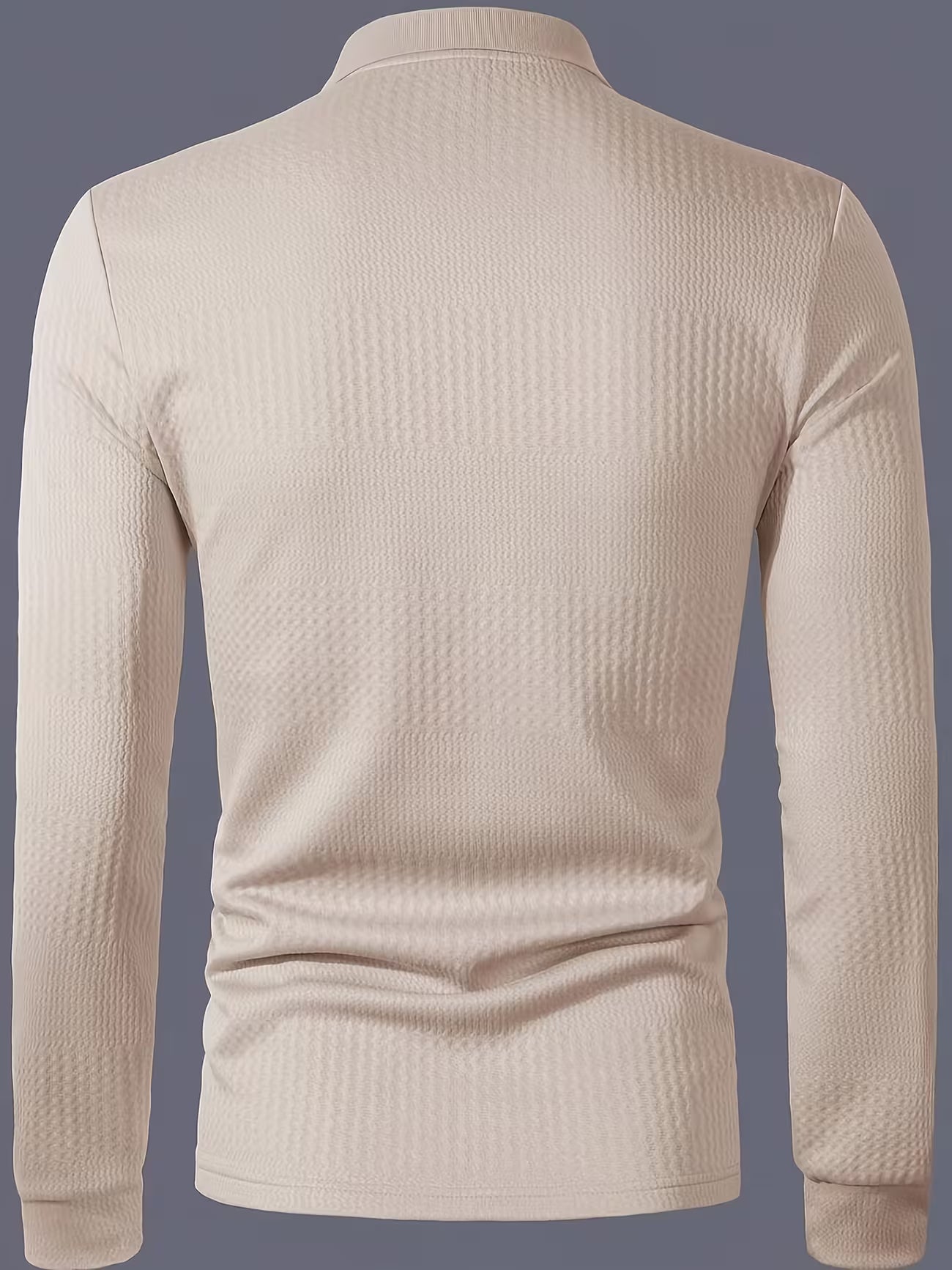 Men's Jacquard Ribbed Long Sleeve Shirt