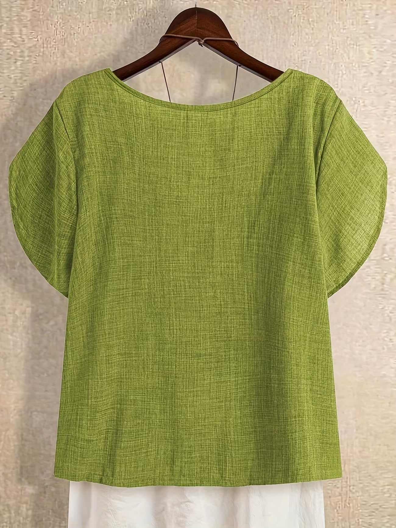 Women's Plus Size Relaxed Summer Button Shirt