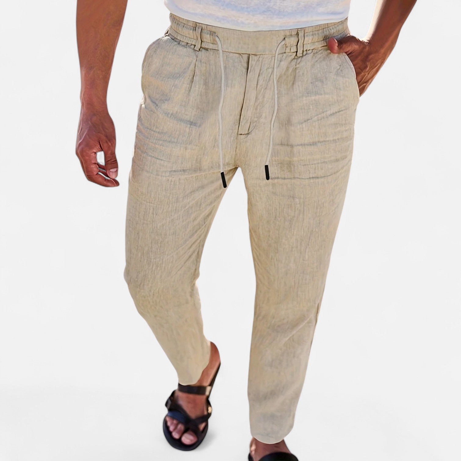 Men’s Lightweight Linen Trousers with Relaxed Heritage Fit