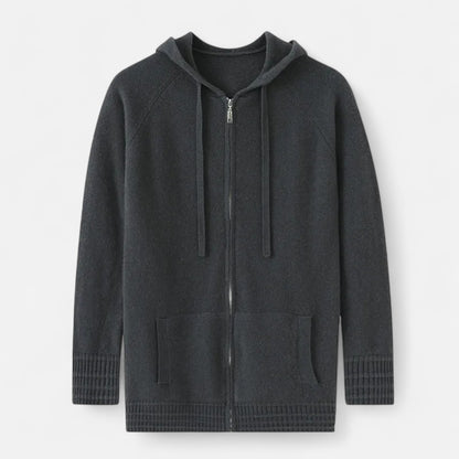 Dorevelle | Men’s Hooded Cardigan – Refined Winter Knitwear