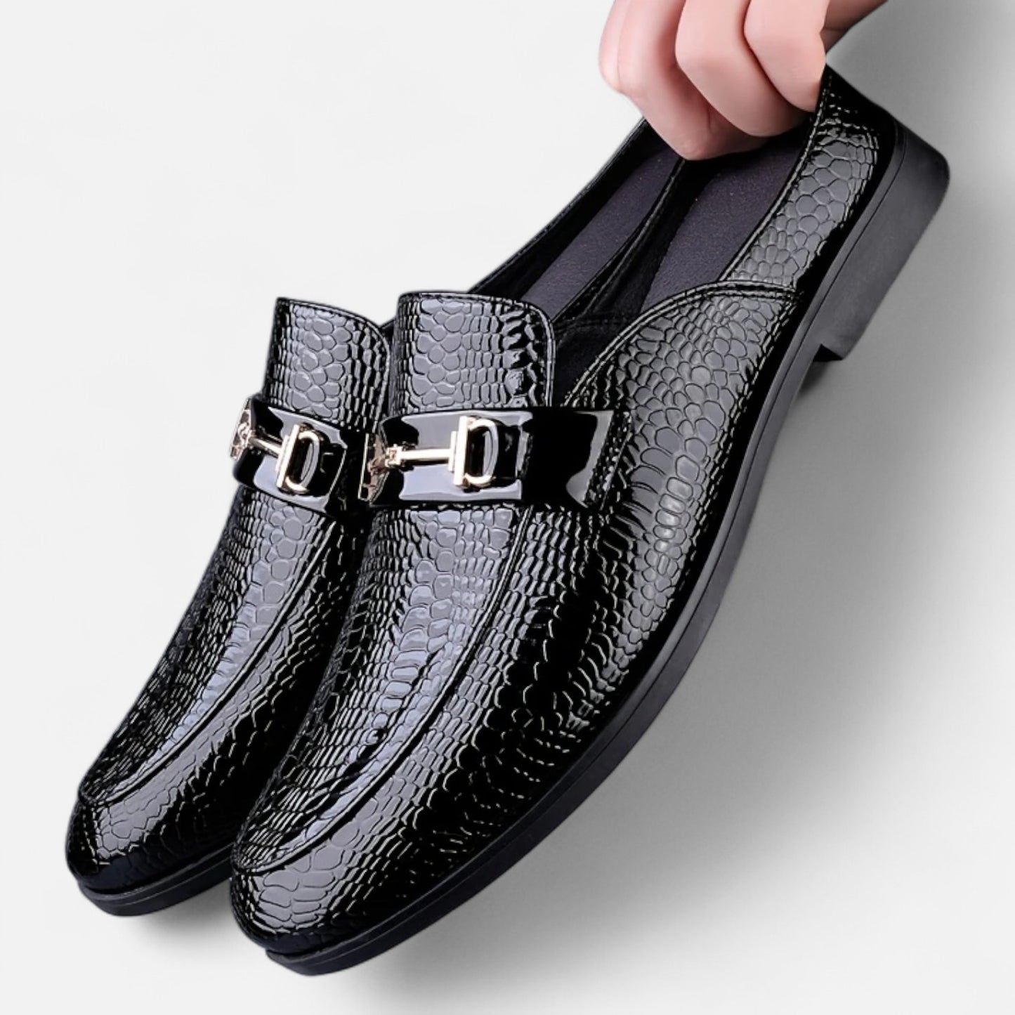Dorevelle | Men’s Dress Loafers – Buckled Round Toe Classic