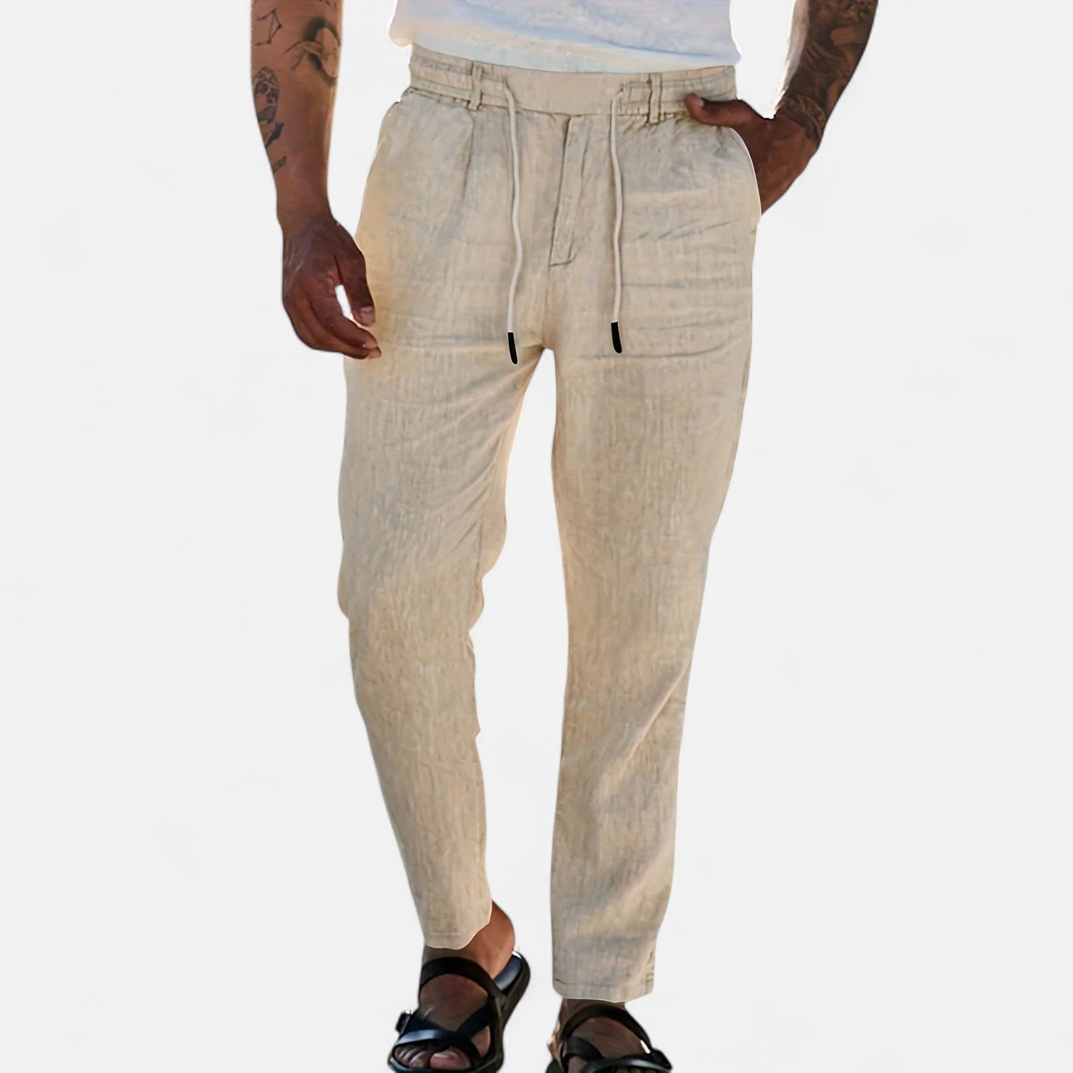 Men’s Lightweight Linen Trousers with Relaxed Heritage Fit