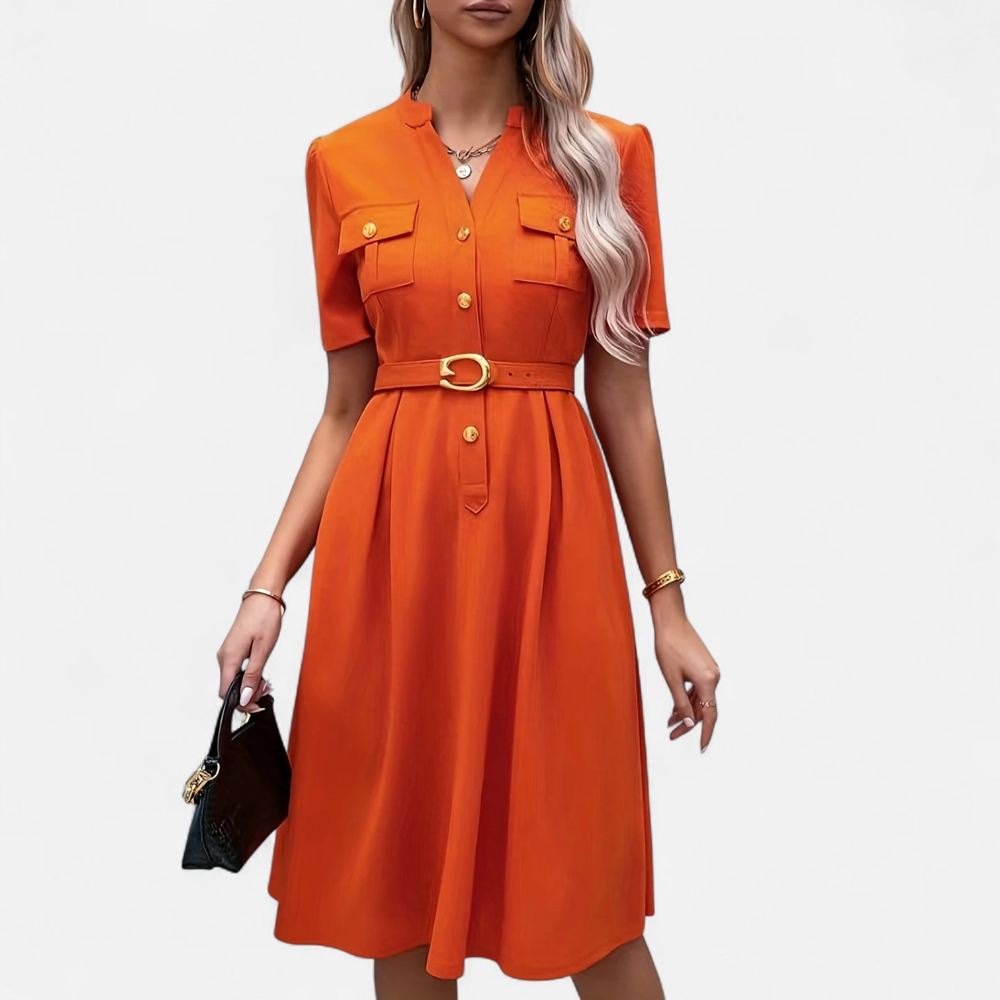 Dorevelle | Women’s V-Neck Dress – Countryside Midi Grace