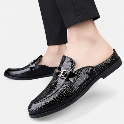 Dorevelle | Men’s Dress Loafers – Buckled Round Toe Classic