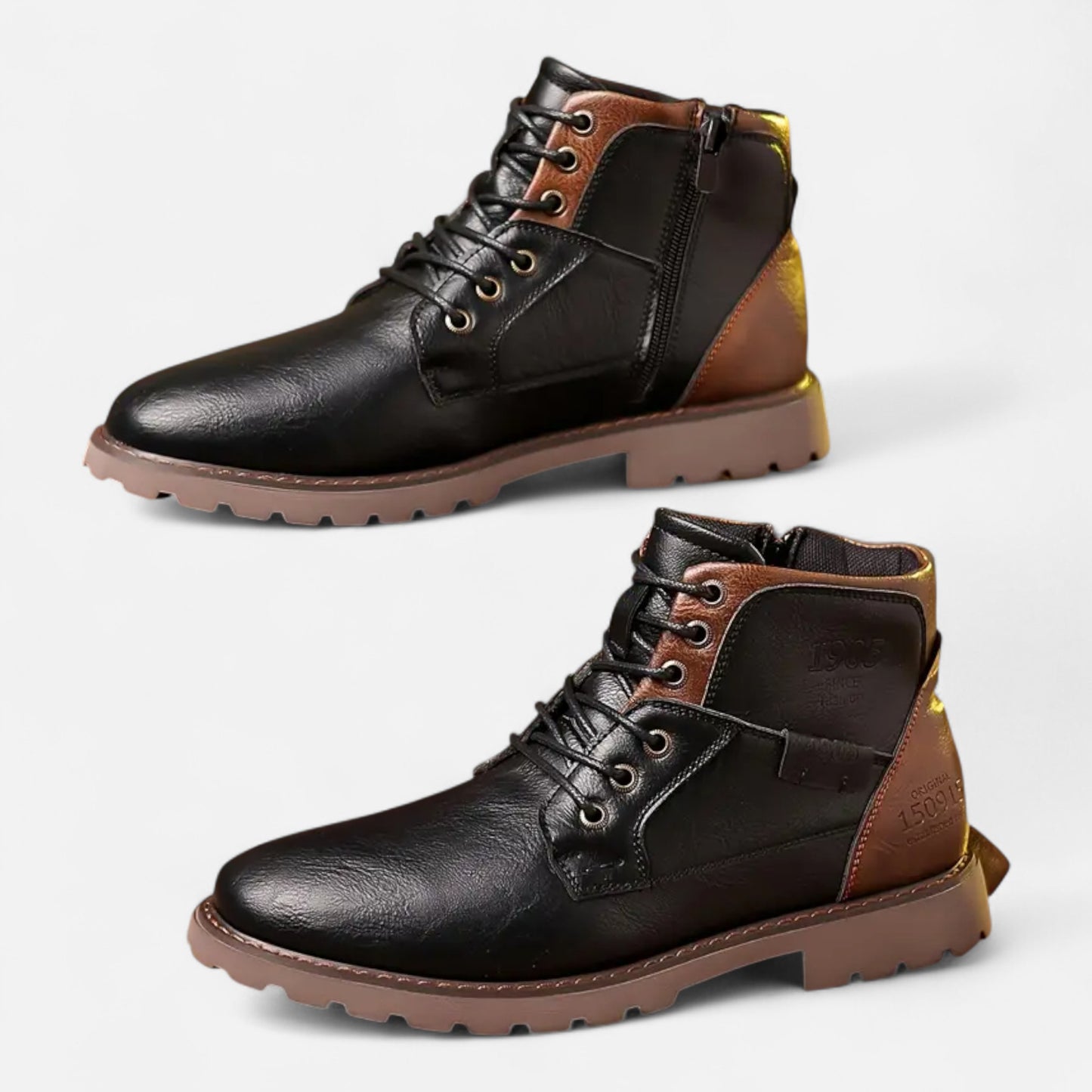 Dorevelle | Men’s Vintage Leather Lace-Up Boots