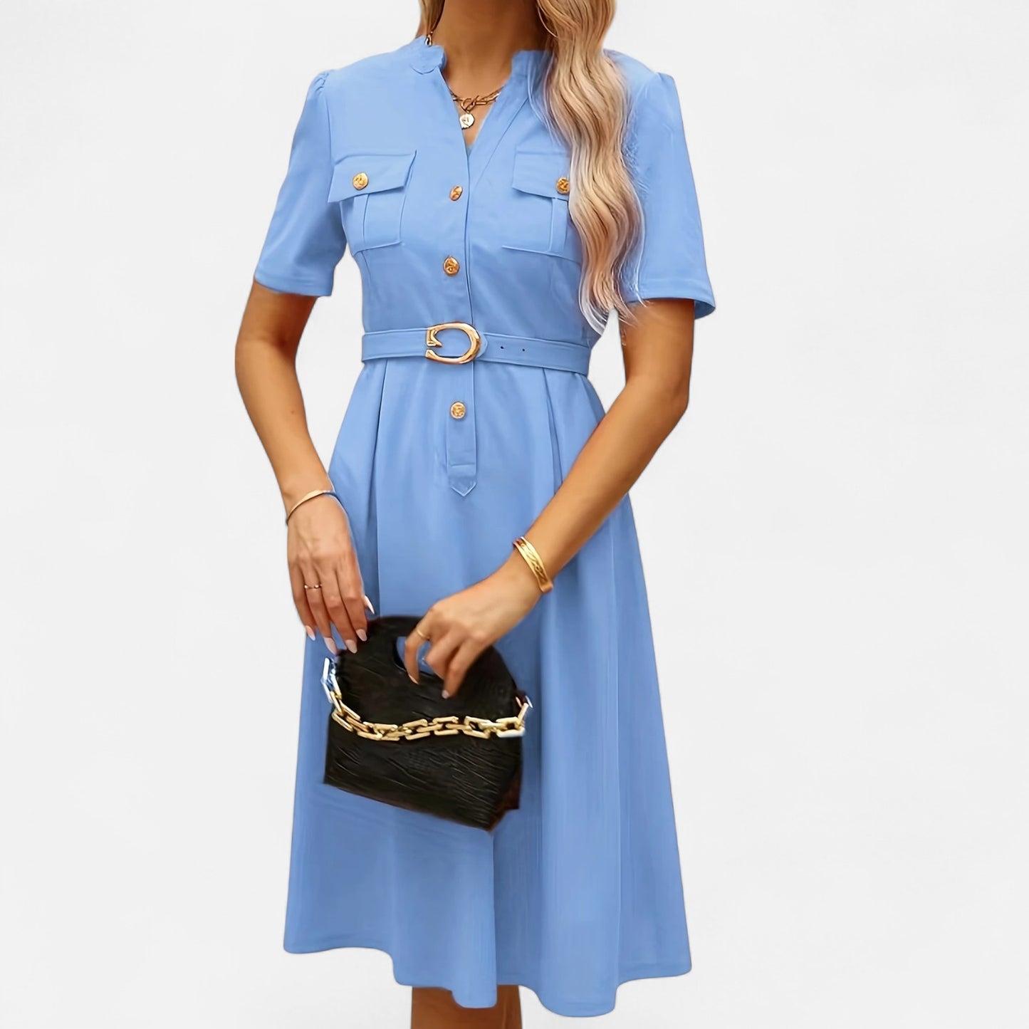Dorevelle | Women’s V-Neck Dress – Countryside Midi Grace