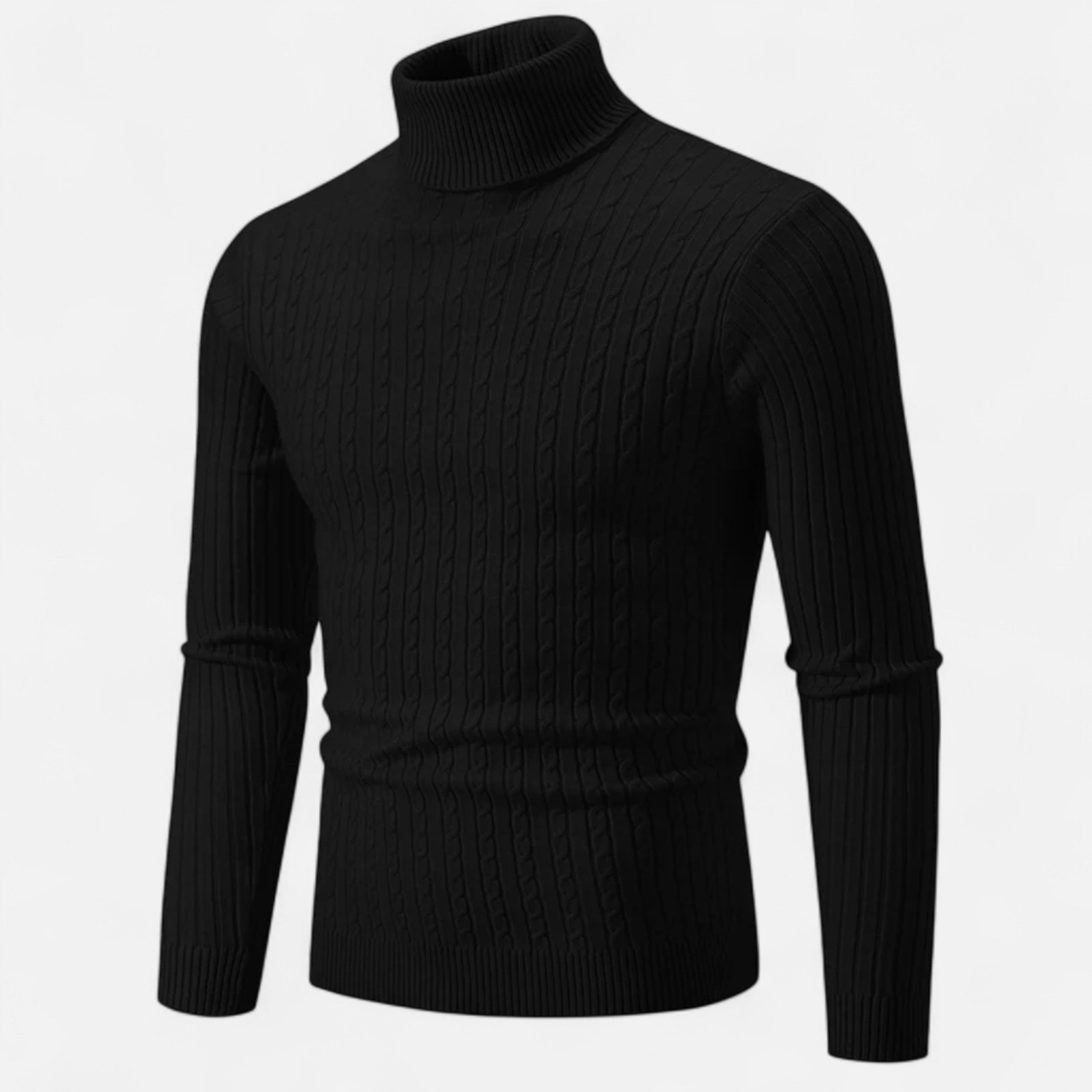 Men’s Wool Turtleneck Sweater High Neck Winter Knitwear