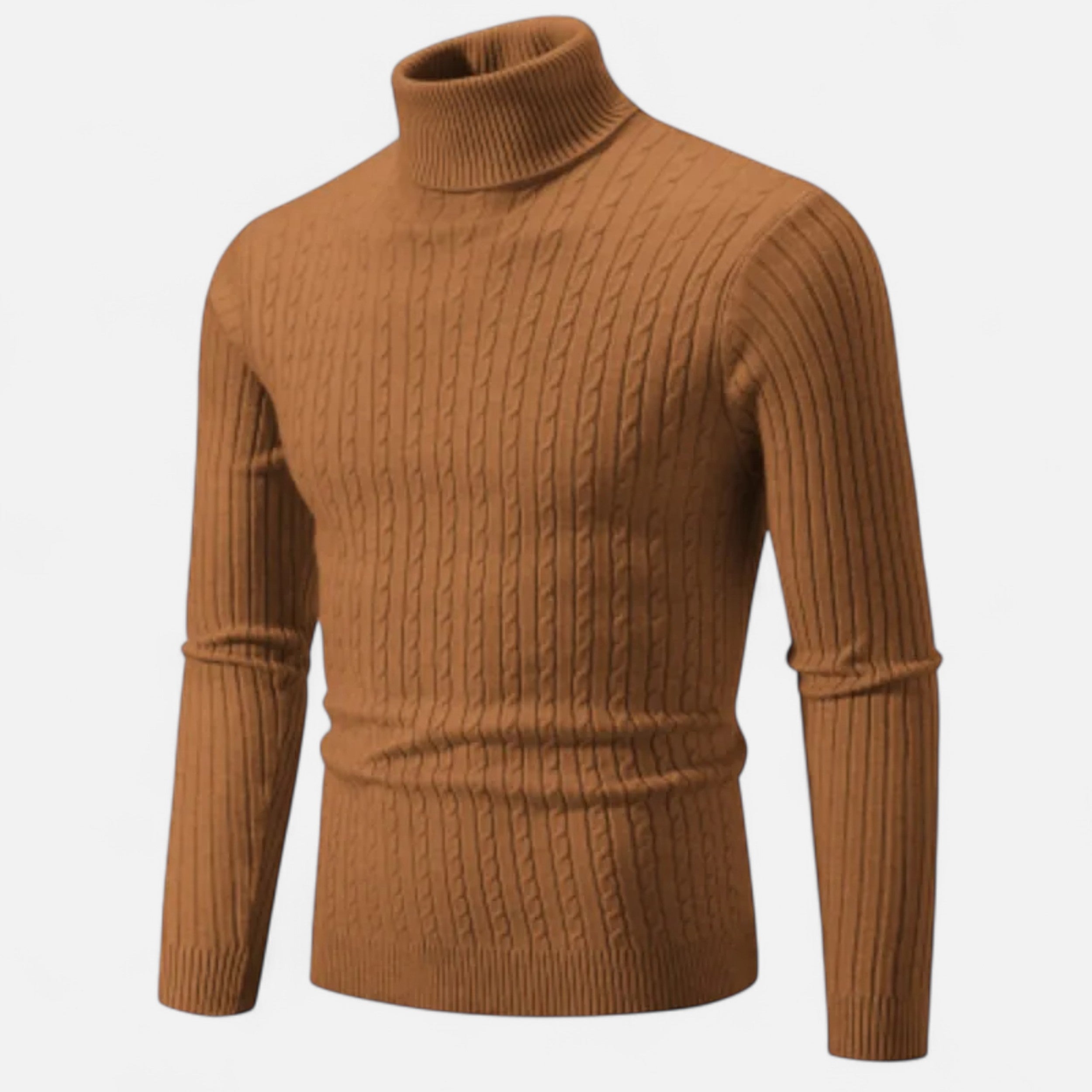 Men’s Wool Turtleneck Sweater High Neck Winter Knitwear