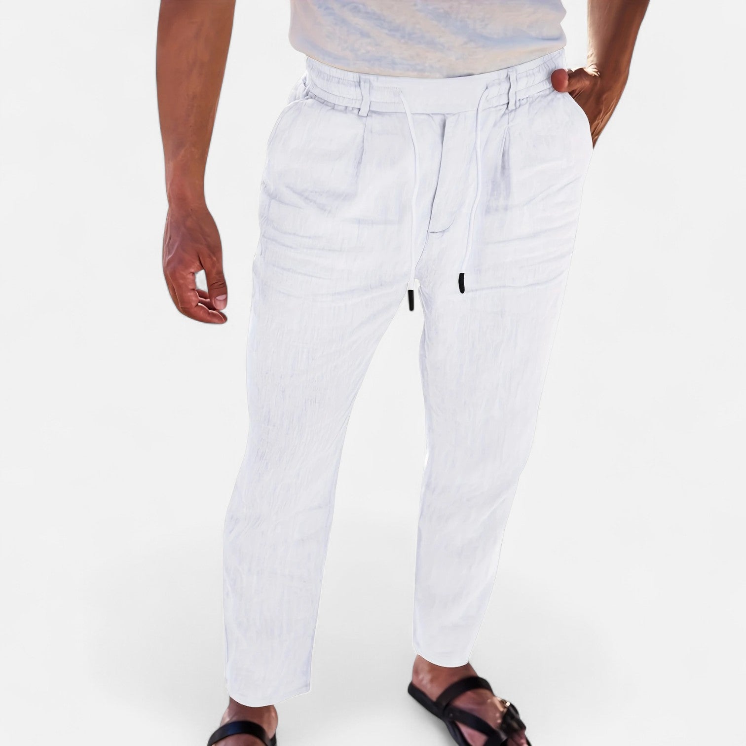 Men’s Lightweight Linen Trousers with Relaxed Heritage Fit