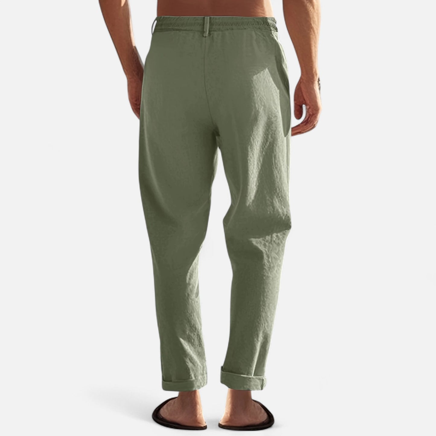 Dorevelle | Men’s Linen Trousers – Riviera Drawstring Ease