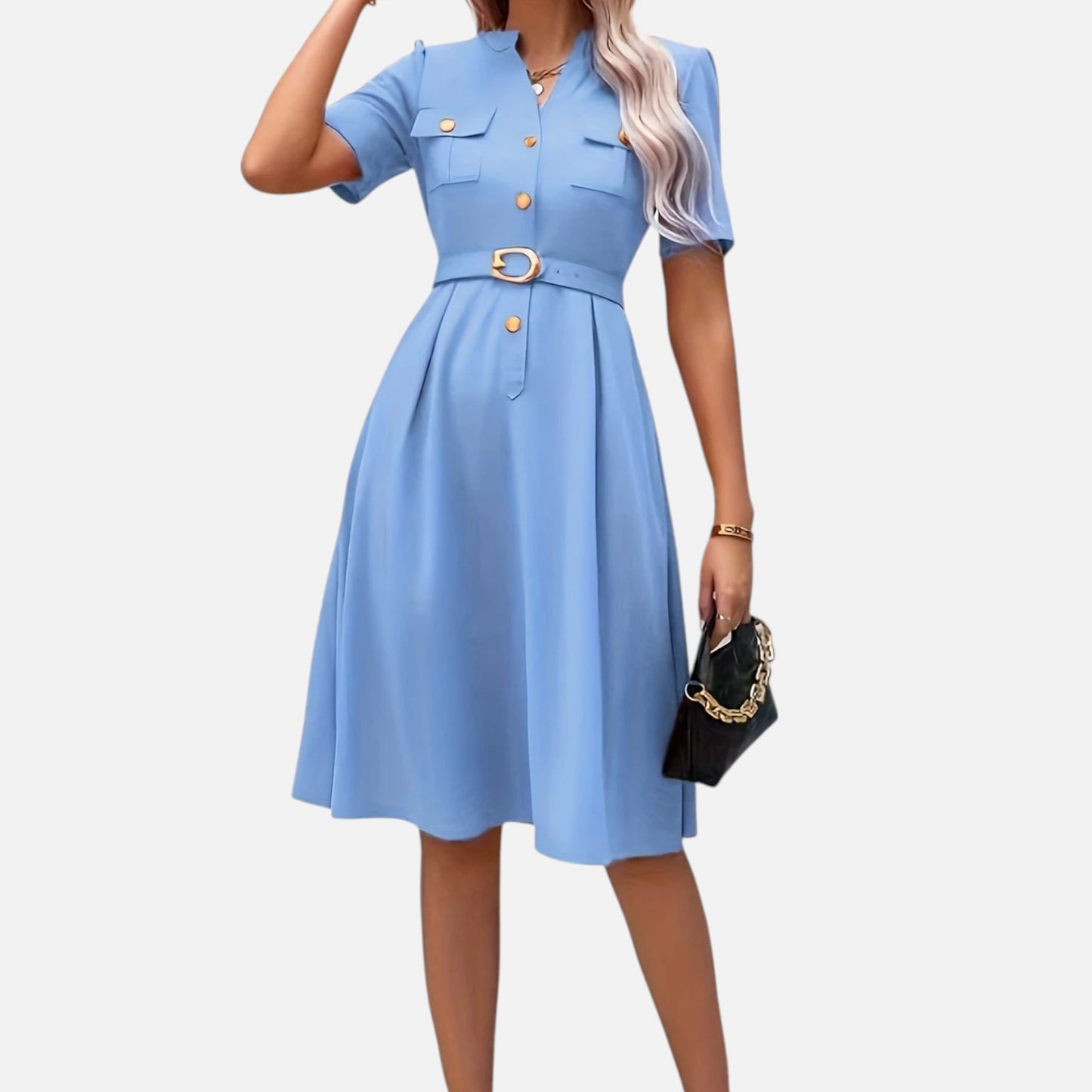 Dorevelle | Women’s V-Neck Dress – Countryside Midi Grace