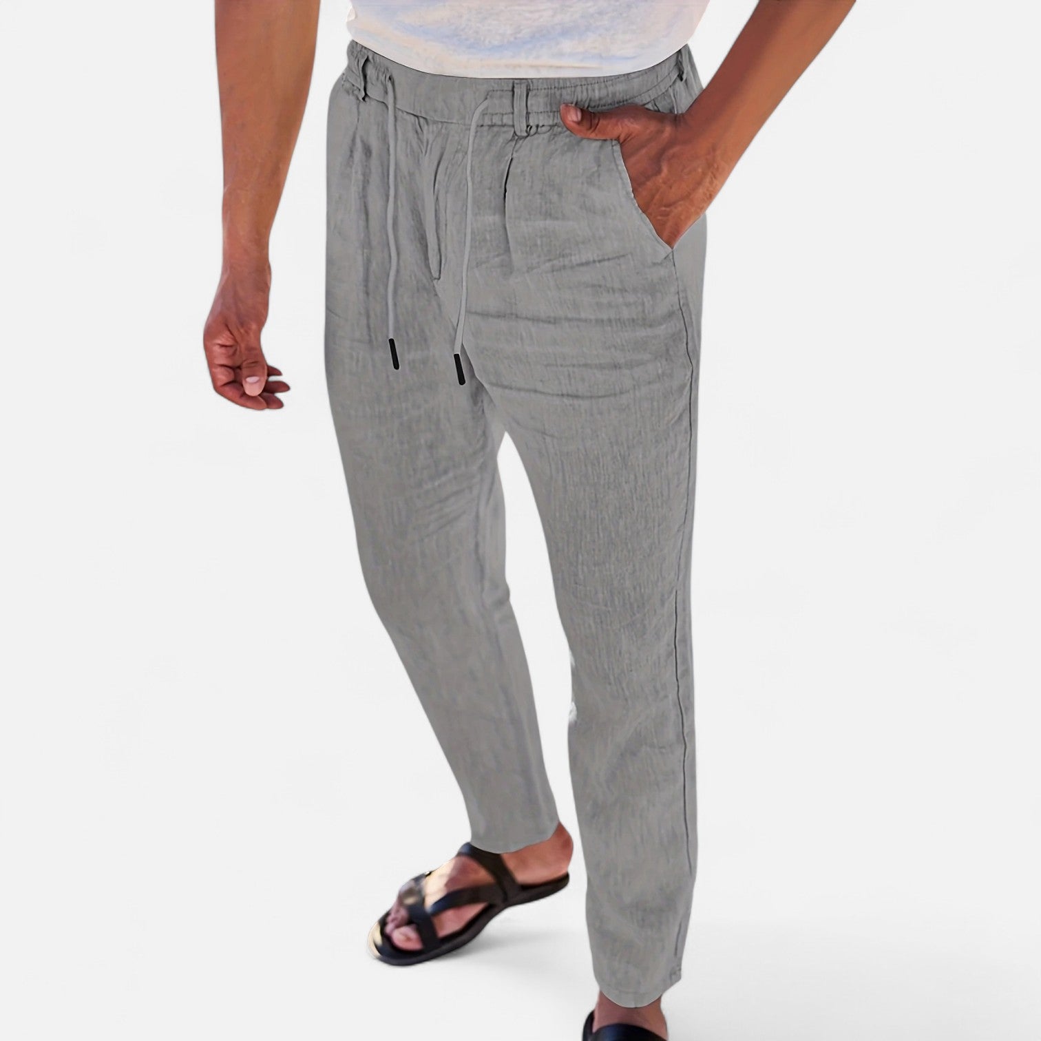 Men’s Lightweight Linen Trousers with Relaxed Heritage Fit