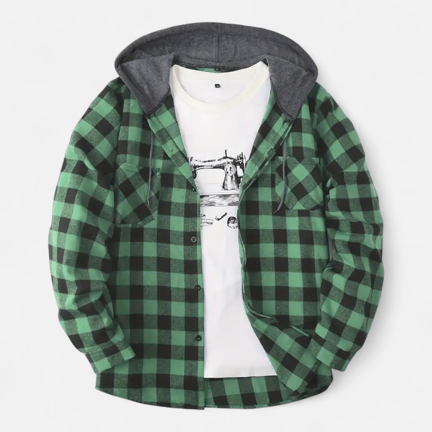 Dorevelle | Men’s Button-Up Hooded Sweater