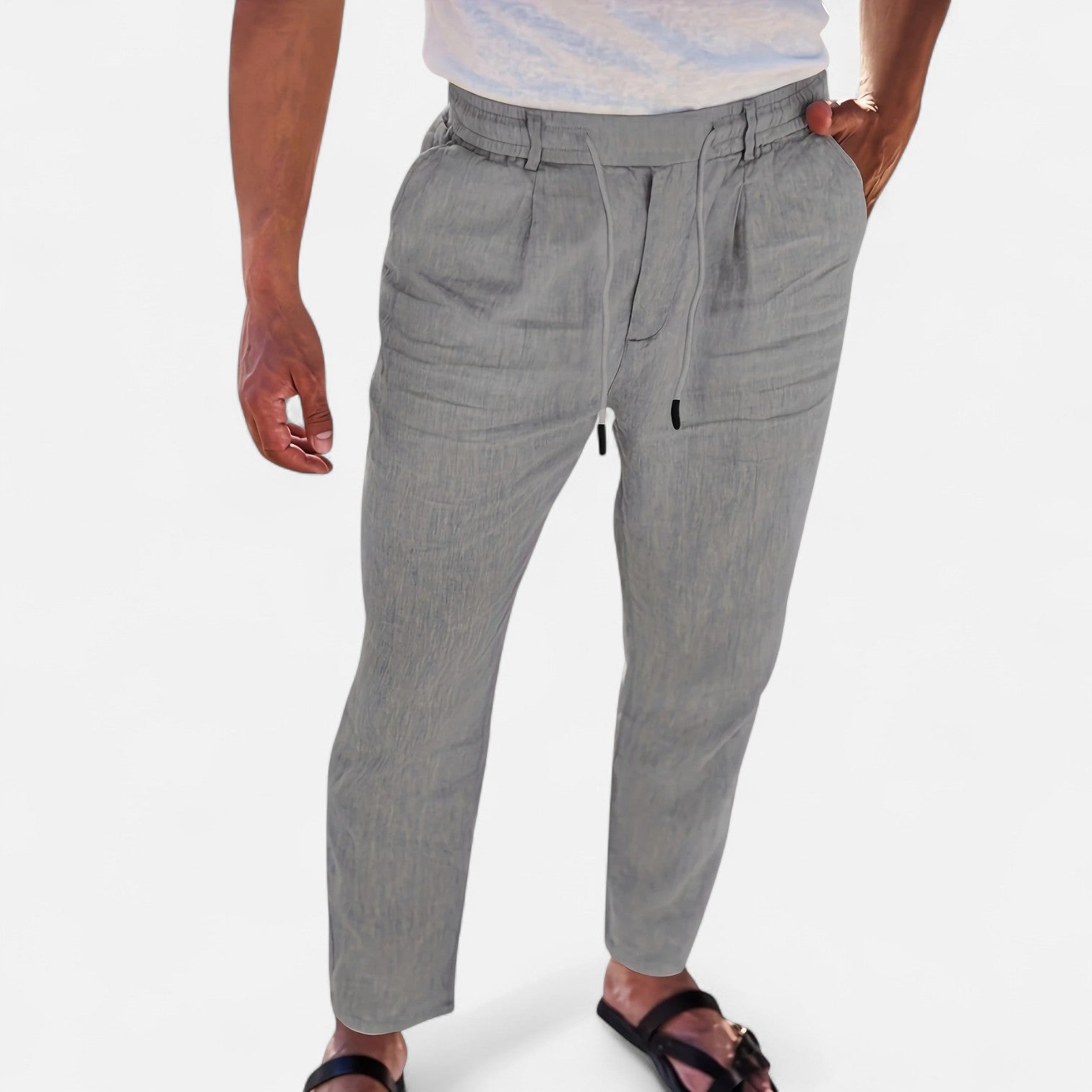 Men’s Lightweight Linen Trousers with Relaxed Heritage Fit