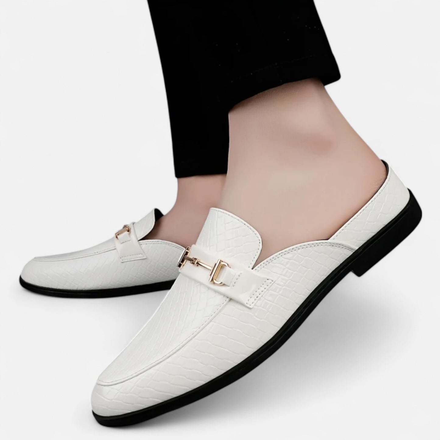 Dorevelle | Men’s Dress Loafers – Buckled Round Toe Classic