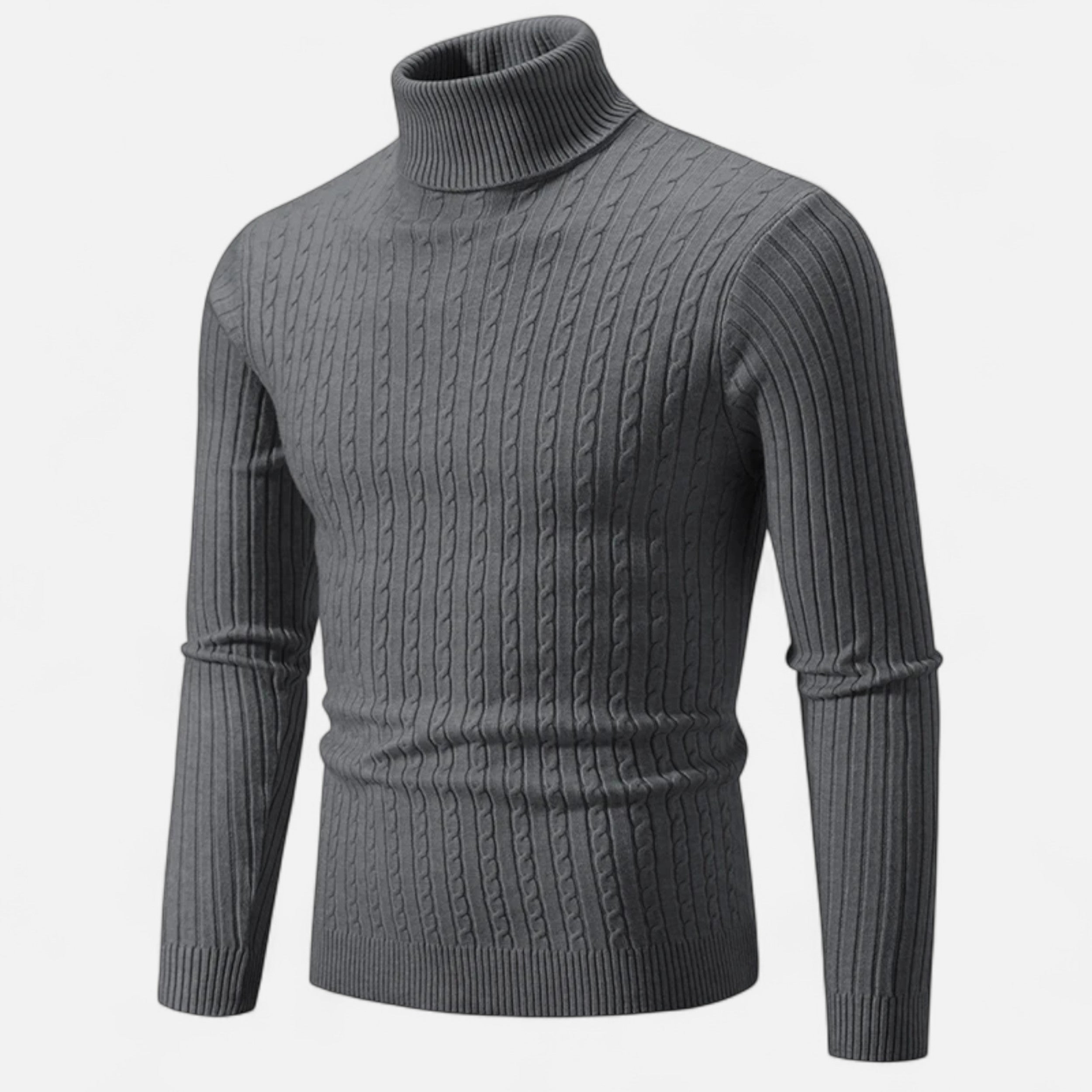 Men’s Wool Turtleneck Sweater High Neck Winter Knitwear