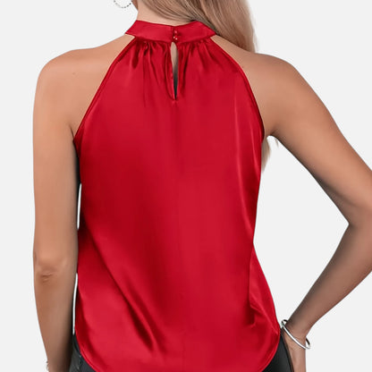 Dorevelle | Women’s Halter Blouse – Riviera Satin Classic