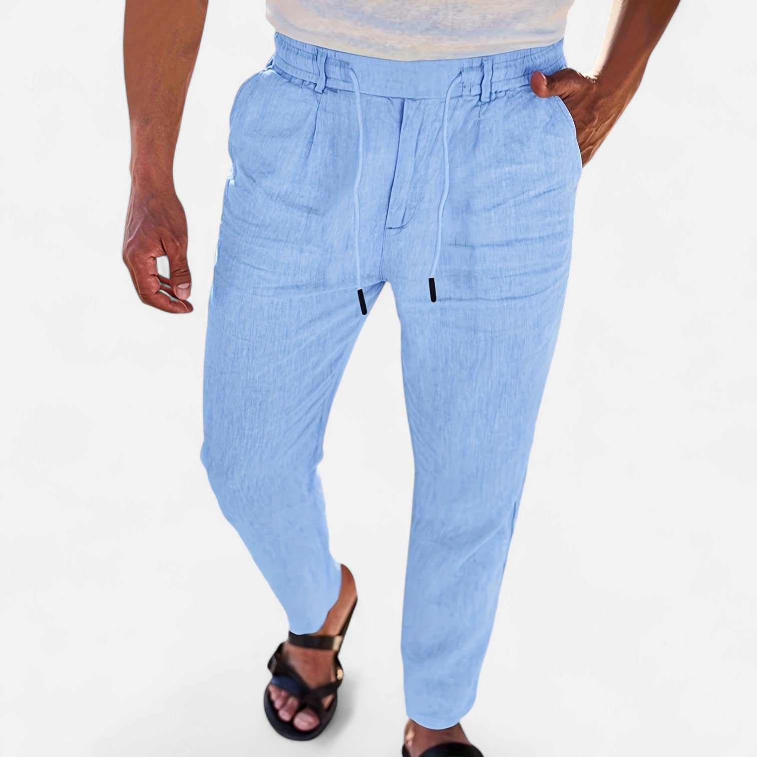 Men’s Lightweight Linen Trousers with Relaxed Heritage Fit