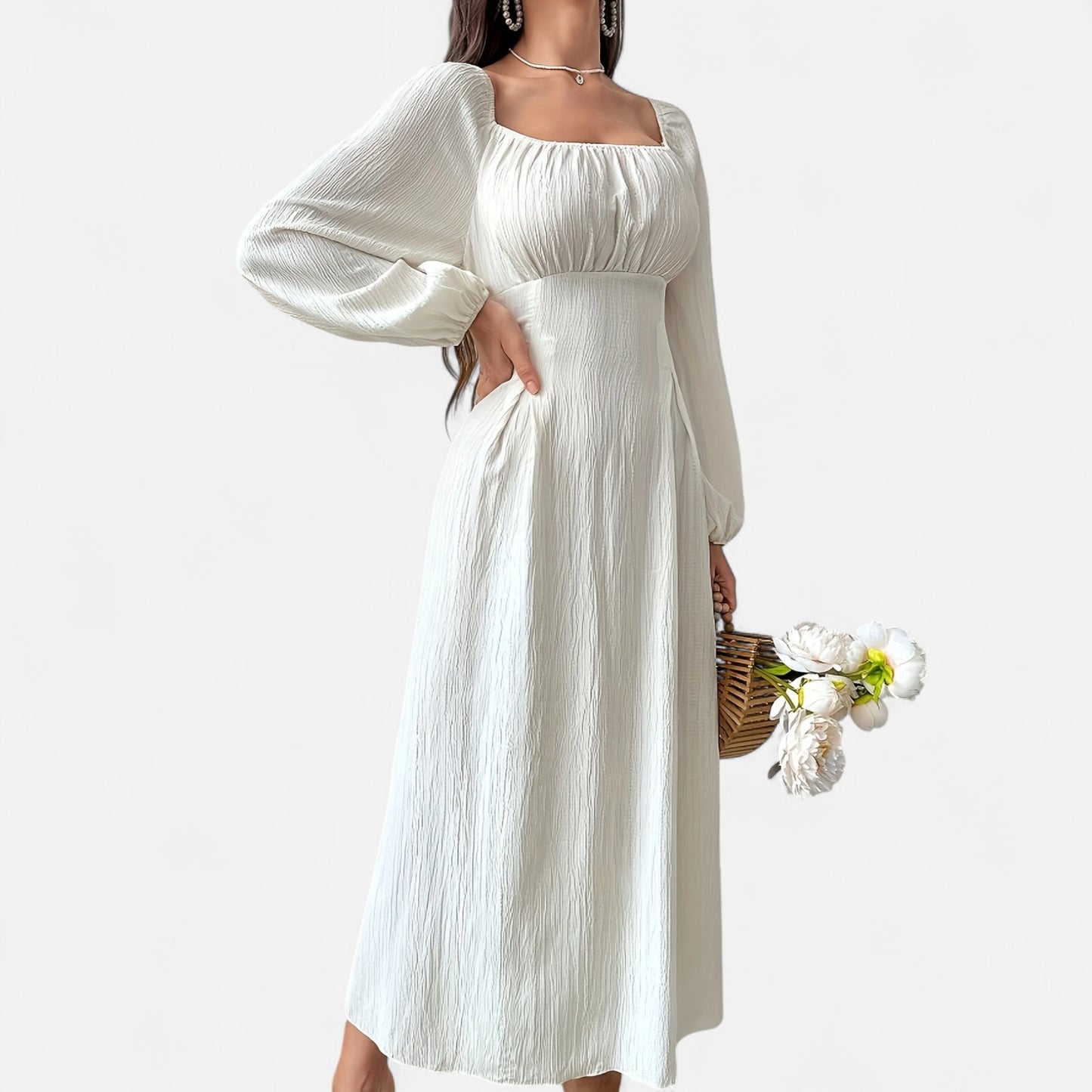 Dorevelle | Women’s Square Neck Dress – Heritage Waist Detail