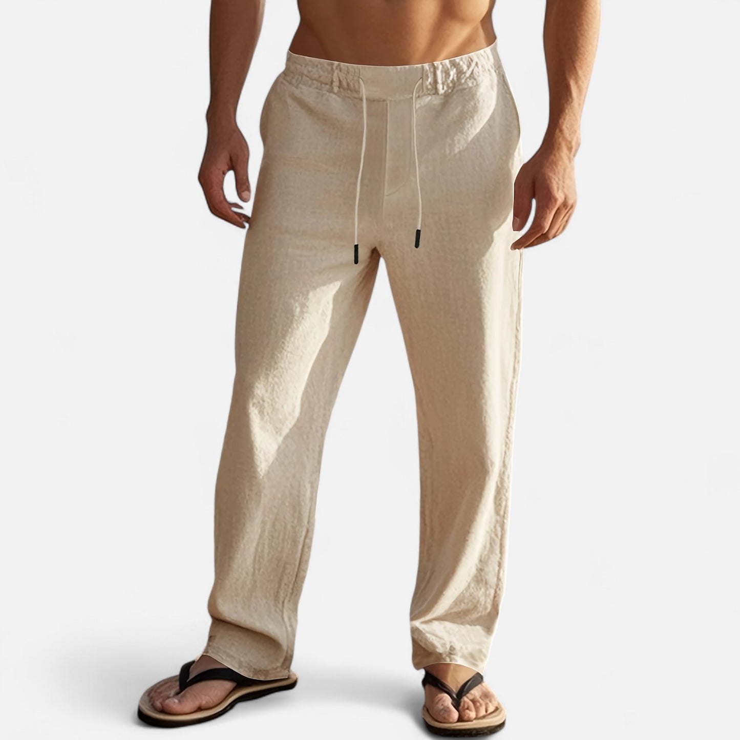Dorevelle | Men’s Linen Trousers – Riviera Drawstring Ease