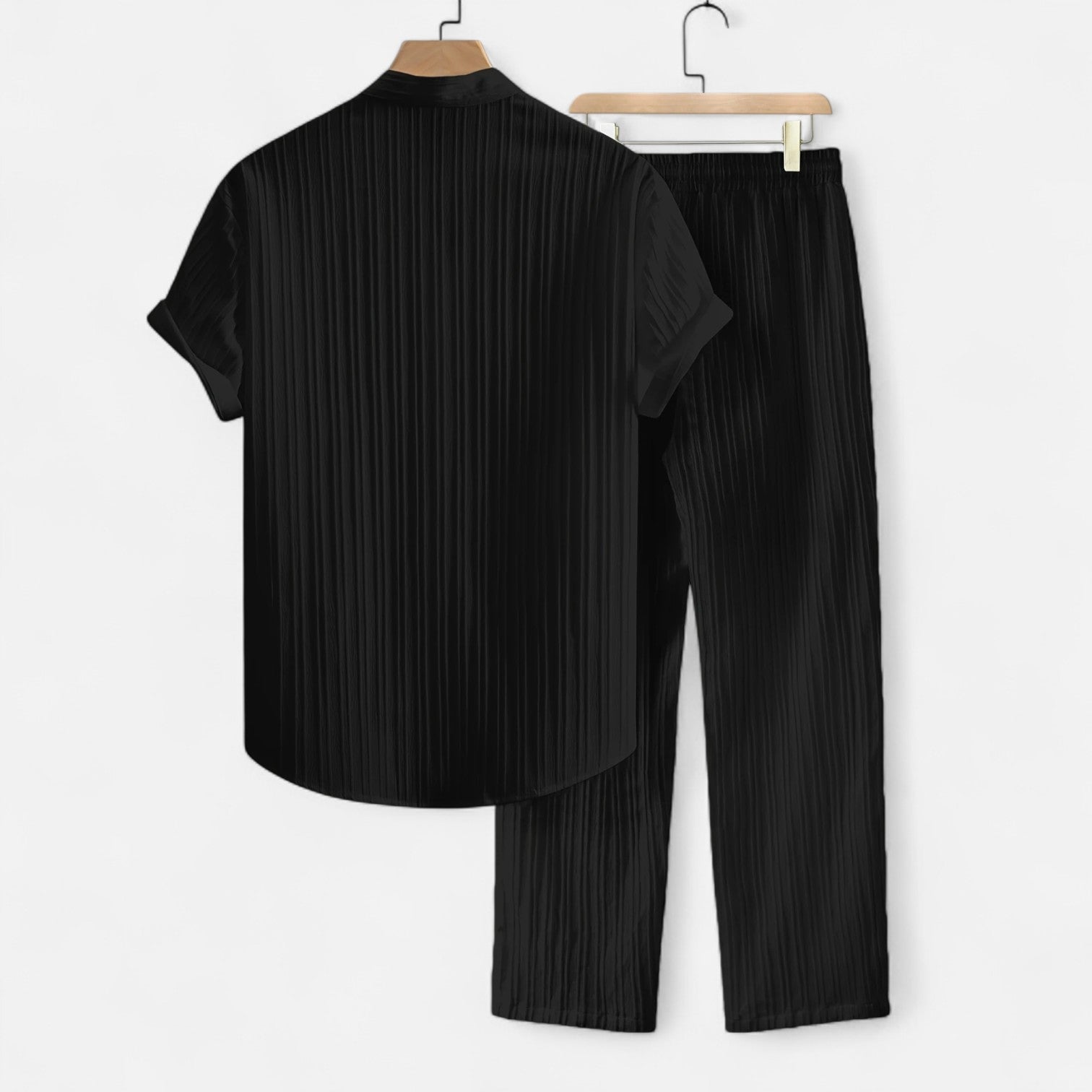 Men’s Lightweight Striped Summer Shirt and Trouser Set