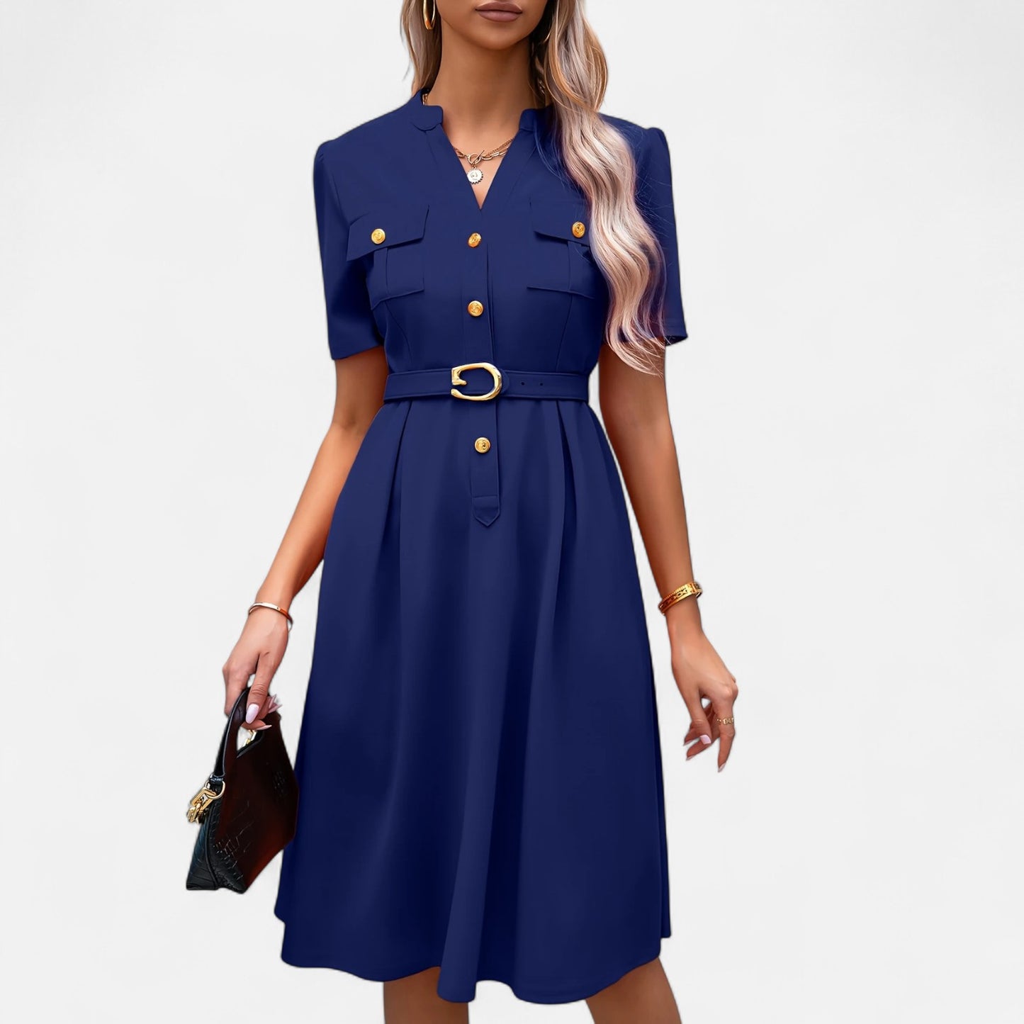 Dorevelle | Women’s V-Neck Dress – Countryside Midi Grace