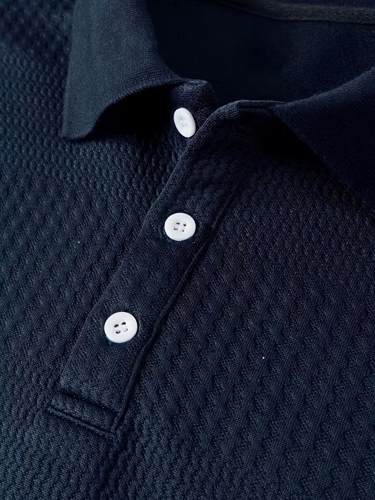Men's Jacquard Ribbed Long Sleeve Shirt
