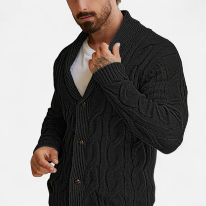 Dorevelle | Men’s Geometric Knit Cardigan Sweater