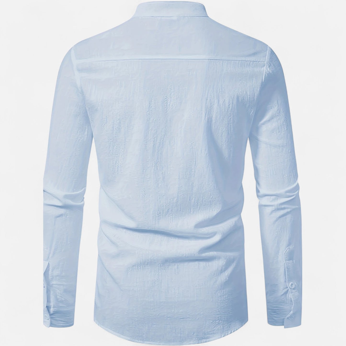 Dorevelle | Men’s Linen Henley – Heritage Collarless Style
