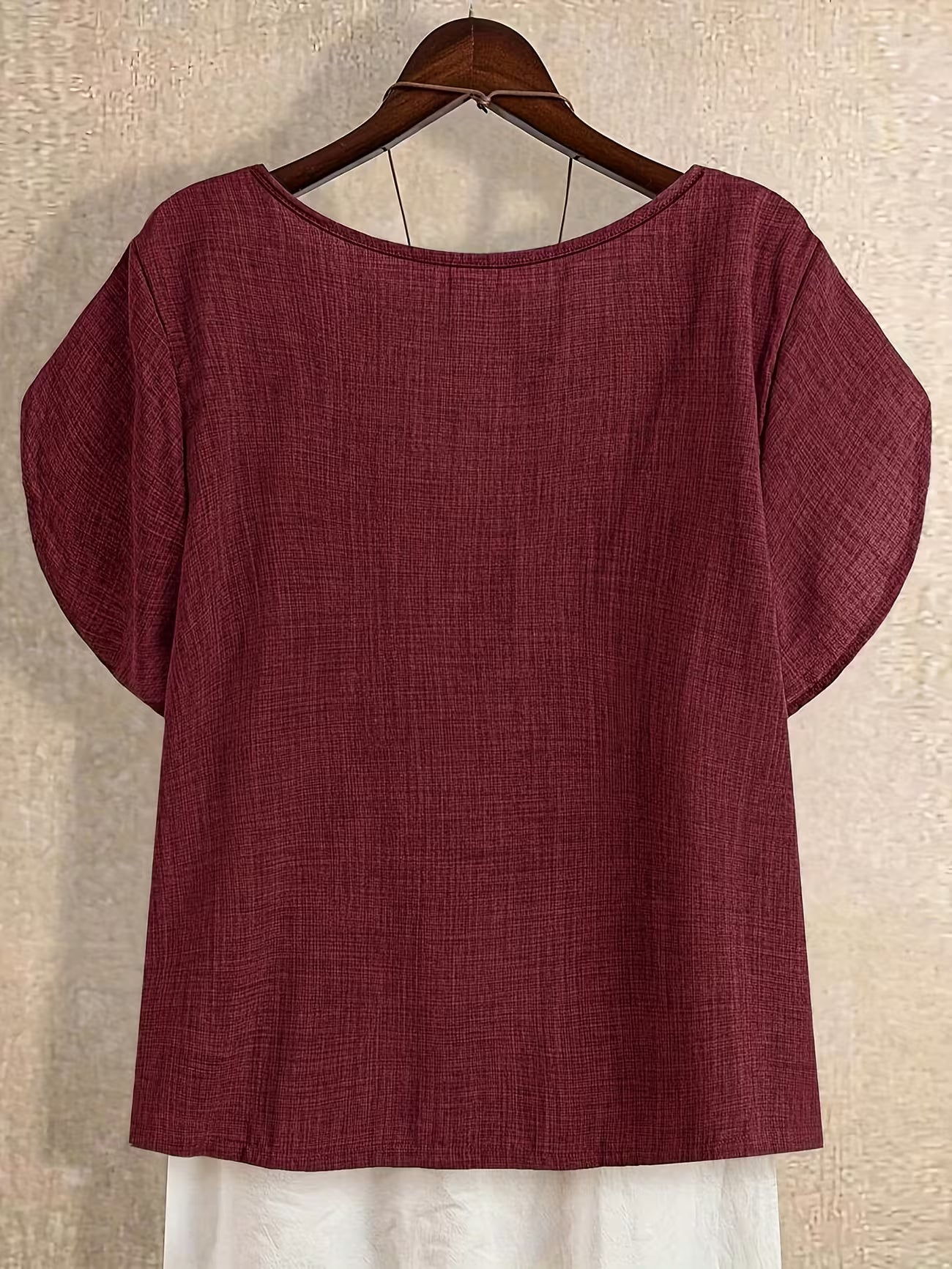 Women's Plus Size Relaxed Summer Button Shirt