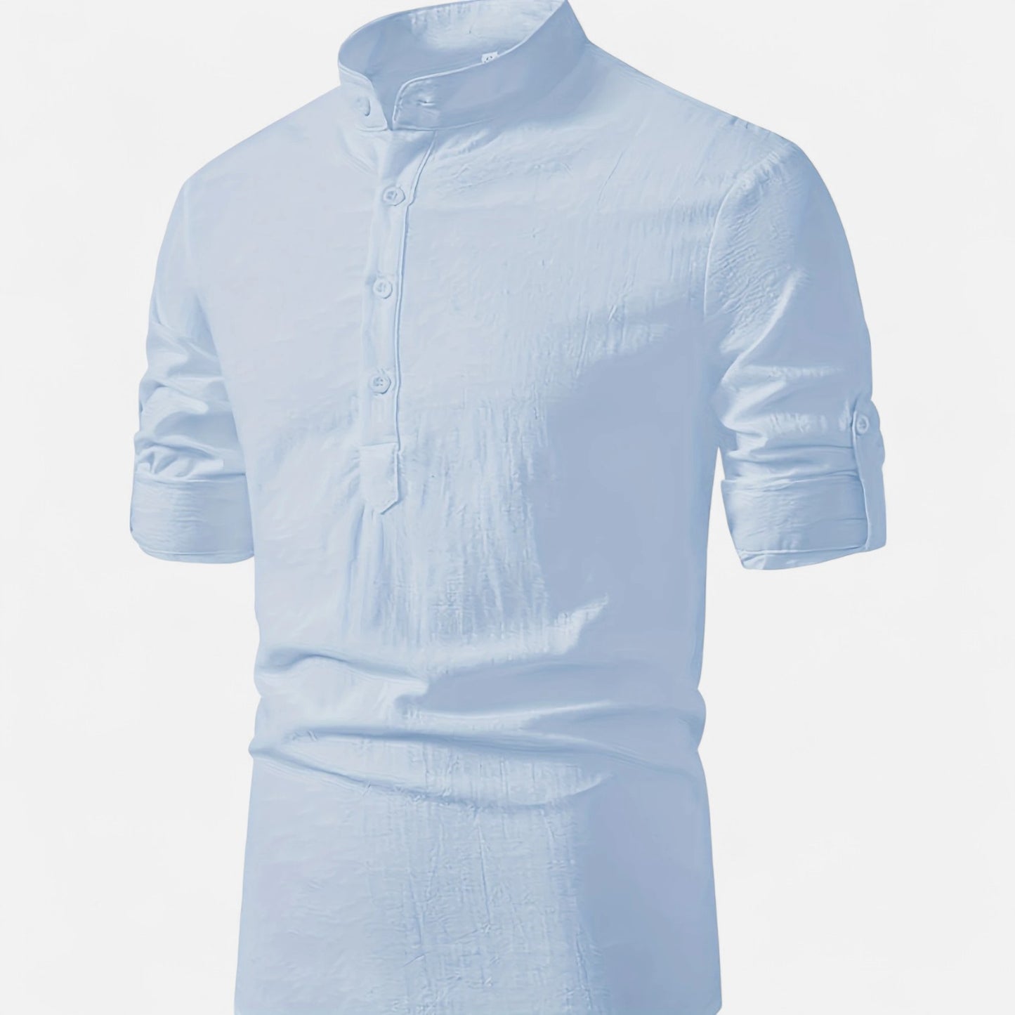 Dorevelle | Men’s Linen Henley – Heritage Collarless Style