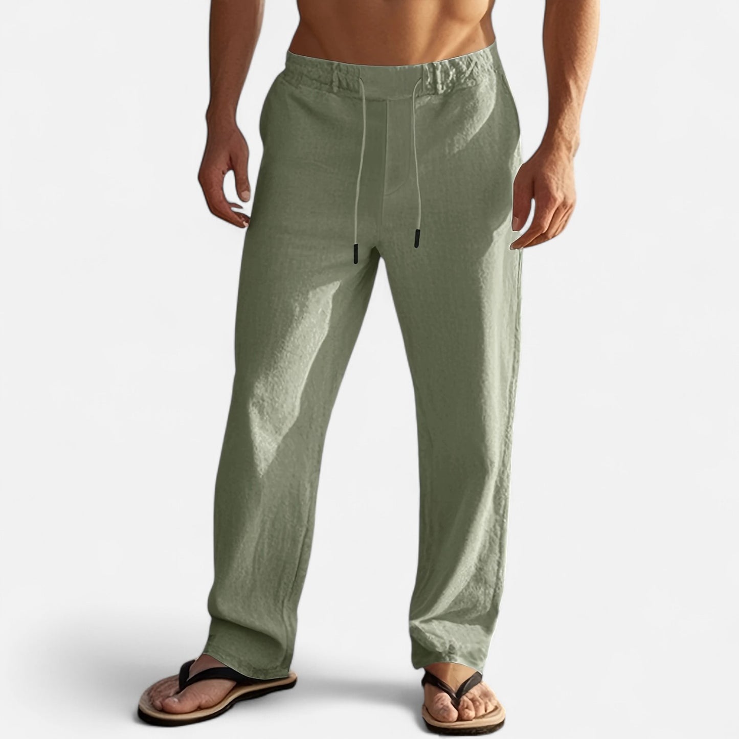 Dorevelle | Men’s Linen Trousers – Riviera Drawstring Ease
