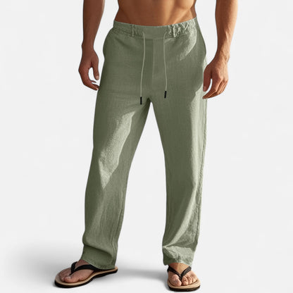 Dorevelle | Men’s Linen Trousers – Riviera Drawstring Ease