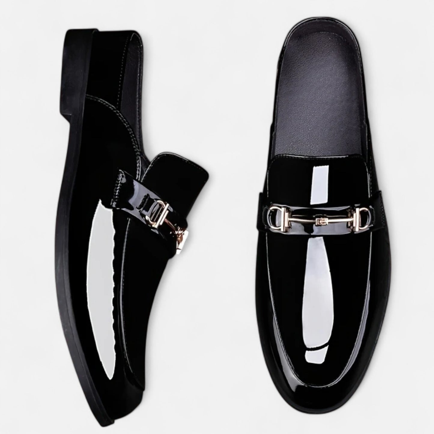 Dorevelle | Men’s Dress Loafers – Buckled Round Toe Classic