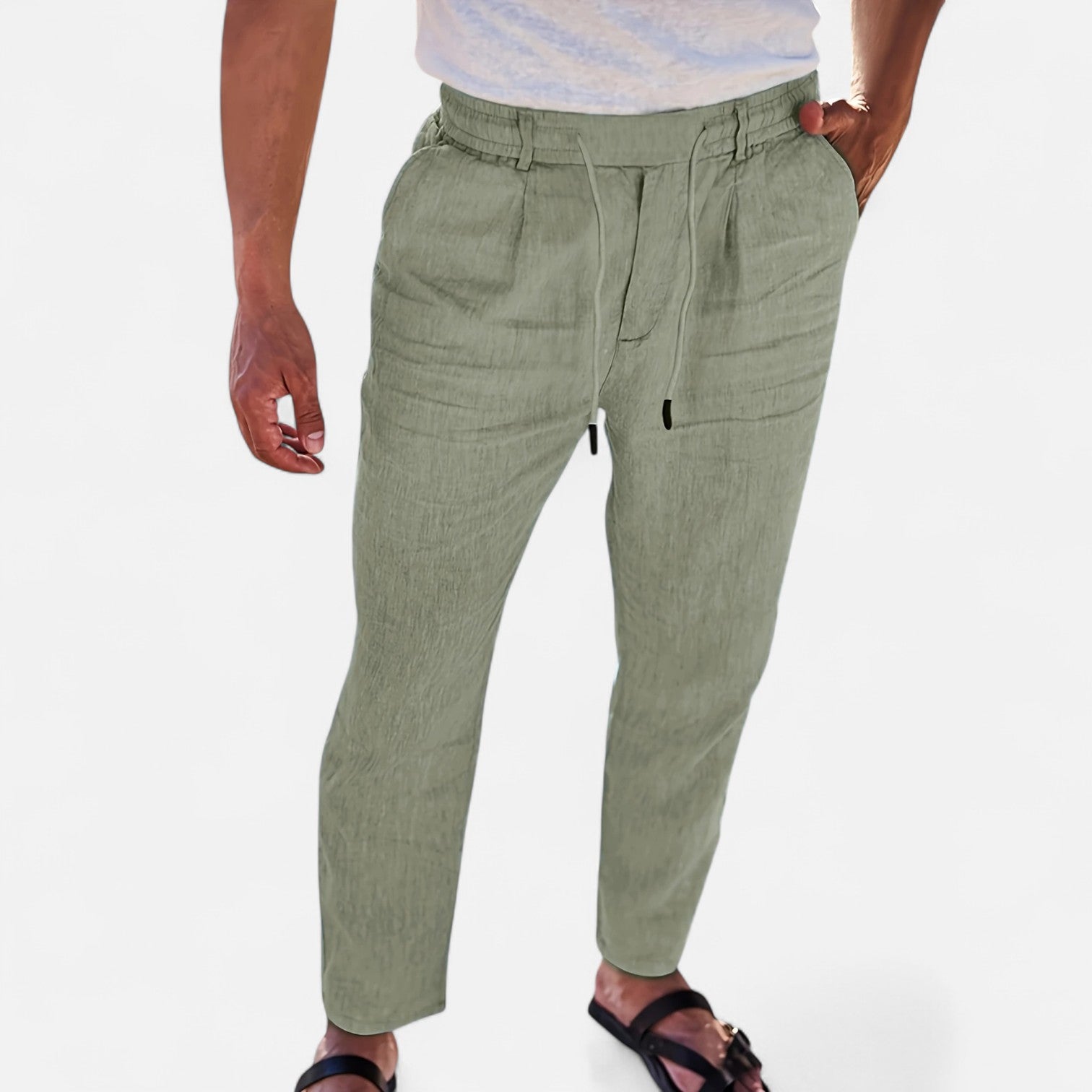 Men’s Lightweight Linen Trousers with Relaxed Heritage Fit