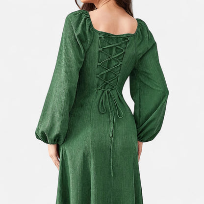 Dorevelle | Women’s Square Neck Dress – Heritage Waist Detail