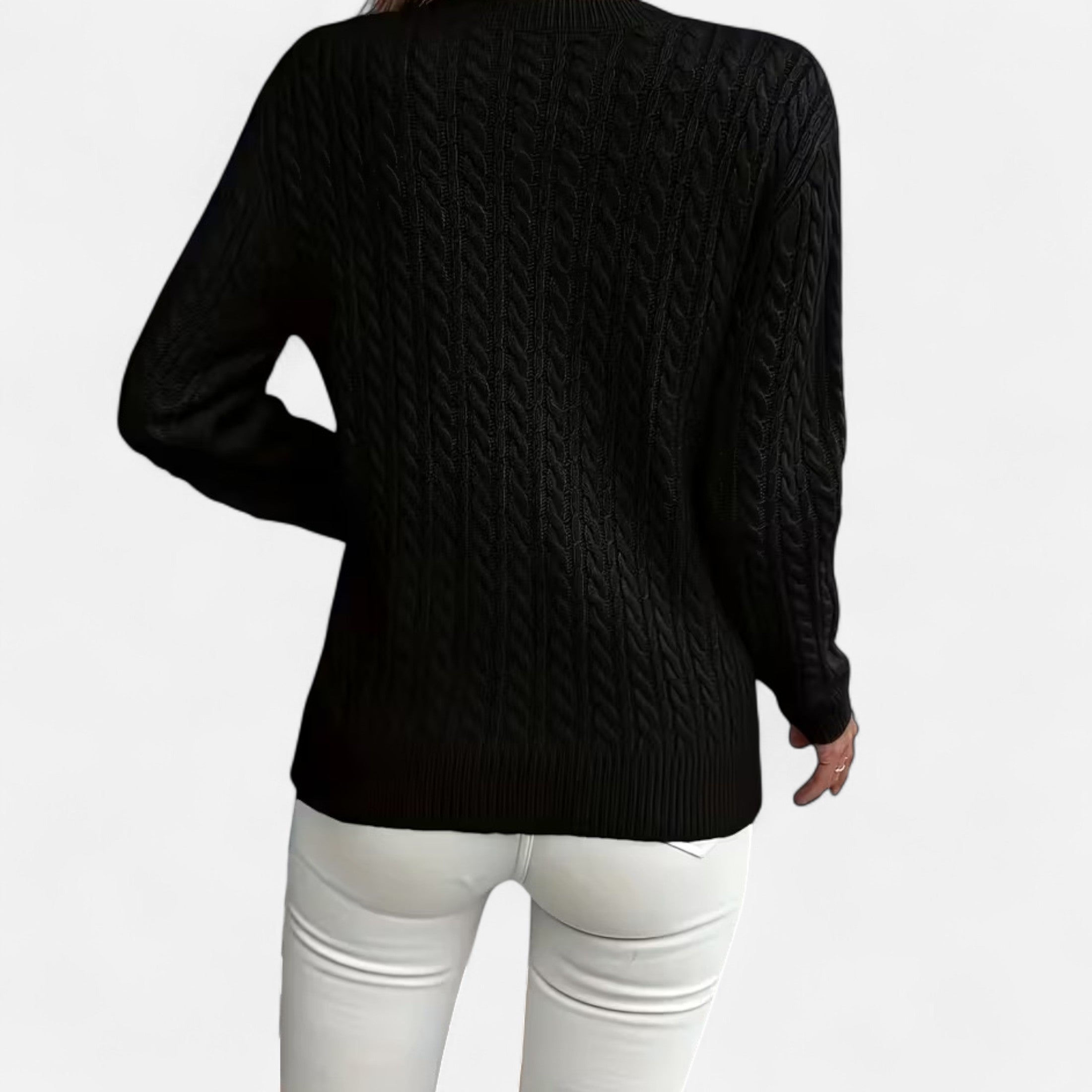 Women’s Casual Loose Fit Round Neck Soft Knit Sweater