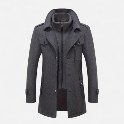 Dorevelle | Men’s Tweed Coat – Slim Heritage Elegance