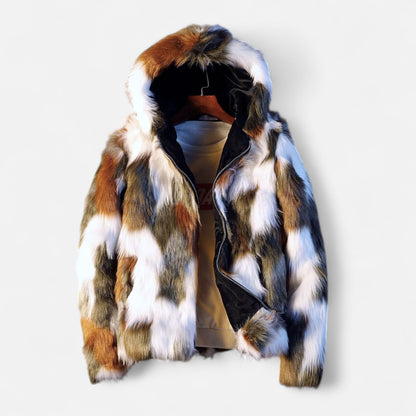 Dorevelle | Men’s Hooded Fur Jacket – Winter Heritage Warmth