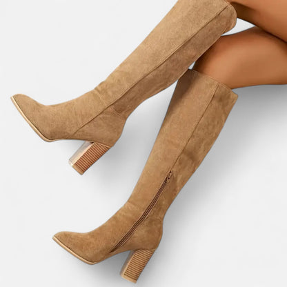 Dorevelle | Women’s Long Boots – Equestrian Light Brown Elegance