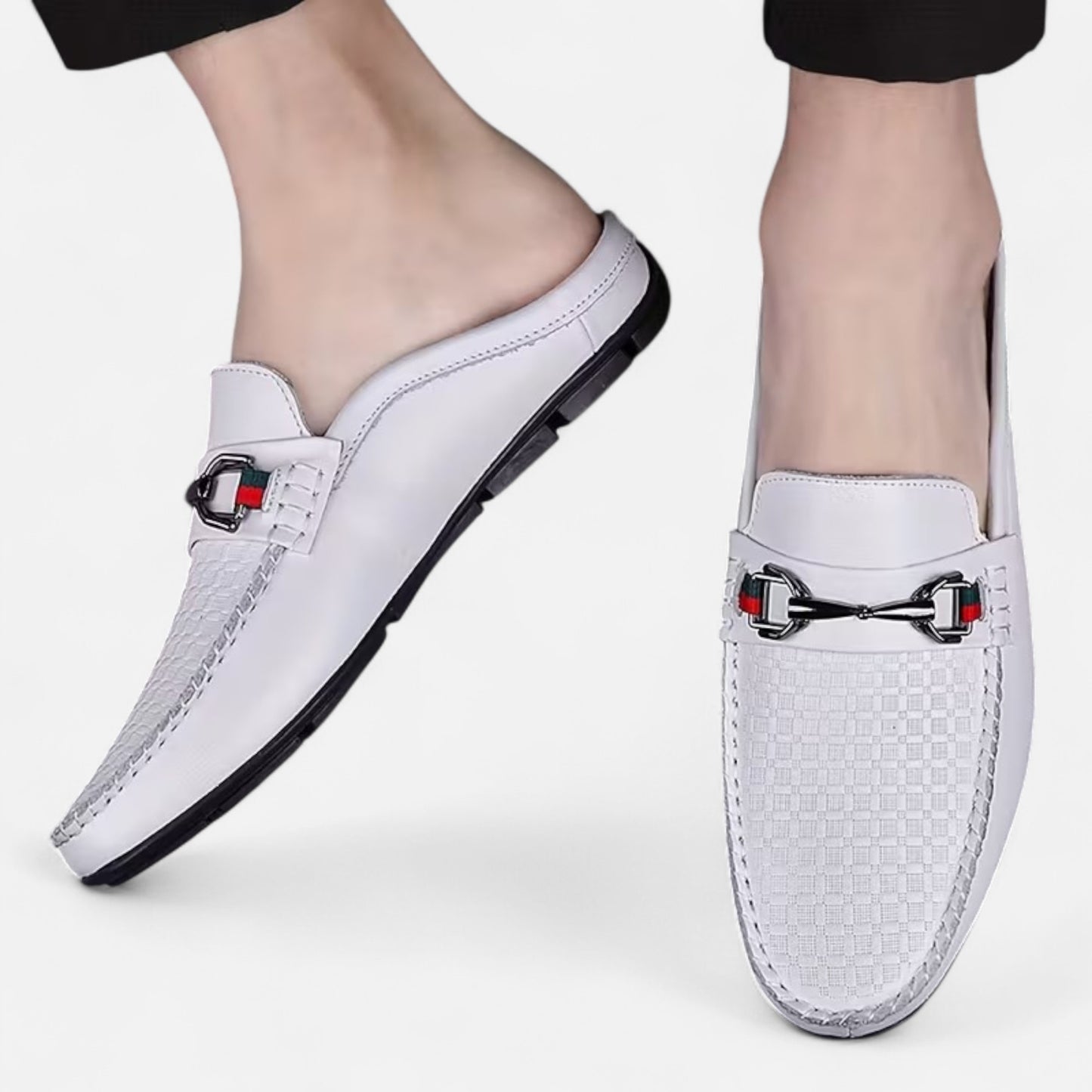 Dorevelle | Men’s Retro Moc Toe Mule Shoes