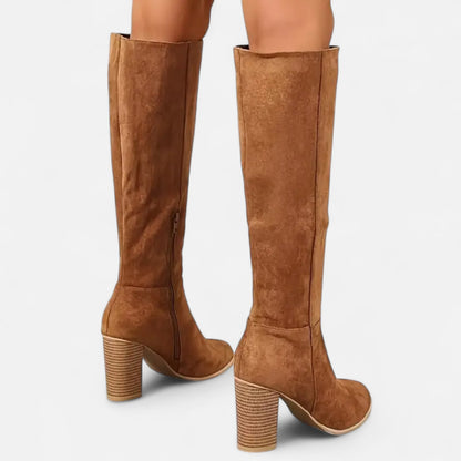 Dorevelle | Women’s Long Boots – Equestrian Light Brown Elegance