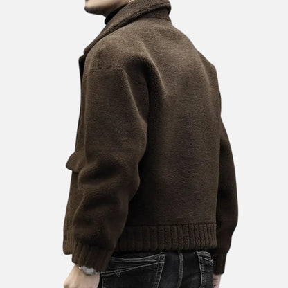 Dorevelle | Men’s Faux Fur Jacket – Lapel Autumn Winter Elegance