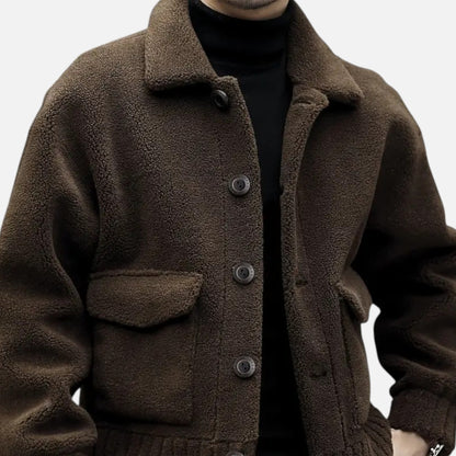 Dorevelle | Men’s Faux Fur Jacket – Lapel Autumn Winter Elegance