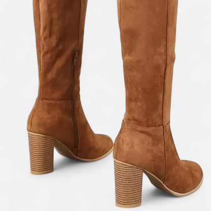 Dorevelle | Women’s Long Boots – Equestrian Light Brown Elegance