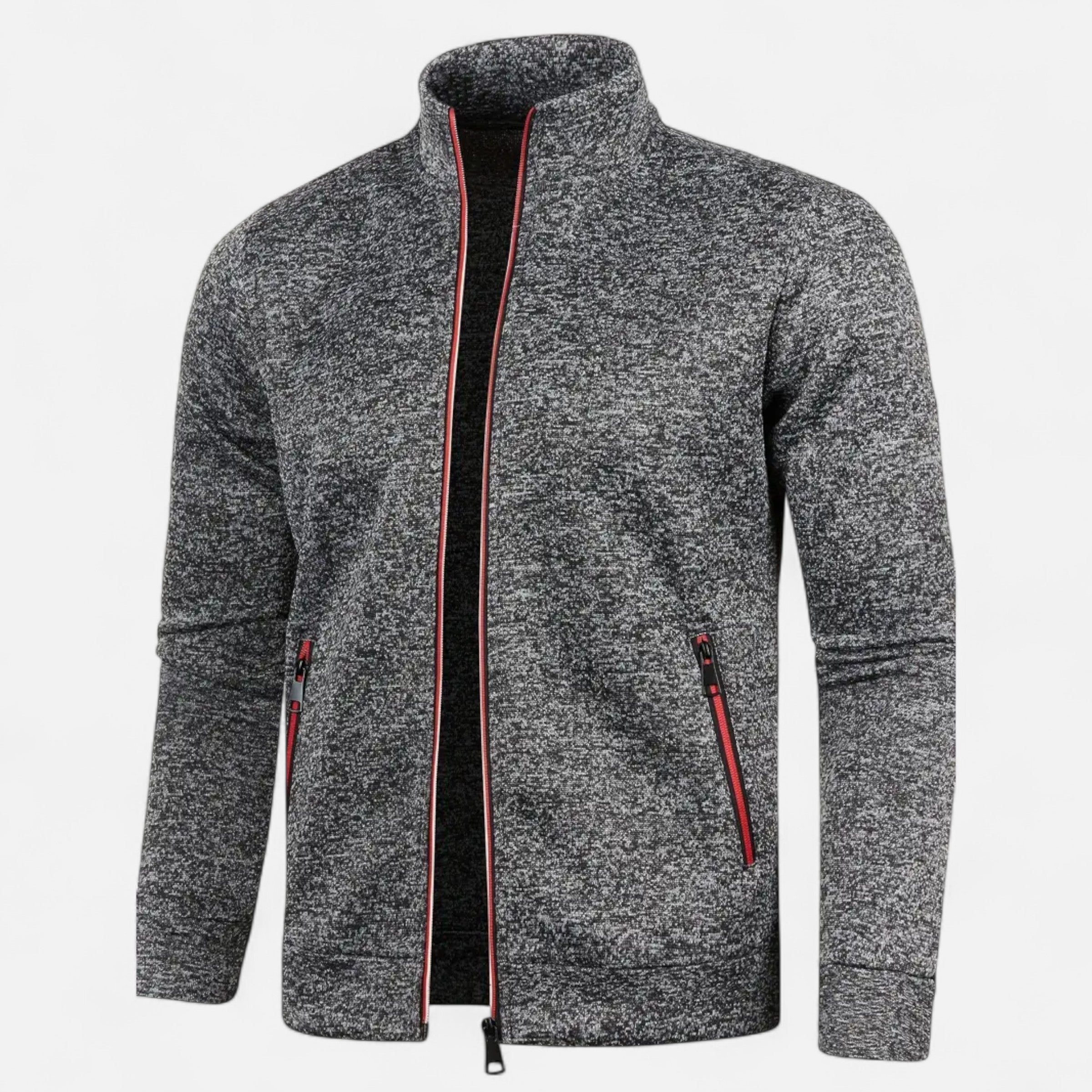 Men’s Classic Full Zip Knit Cardigan for Autumn and Winter