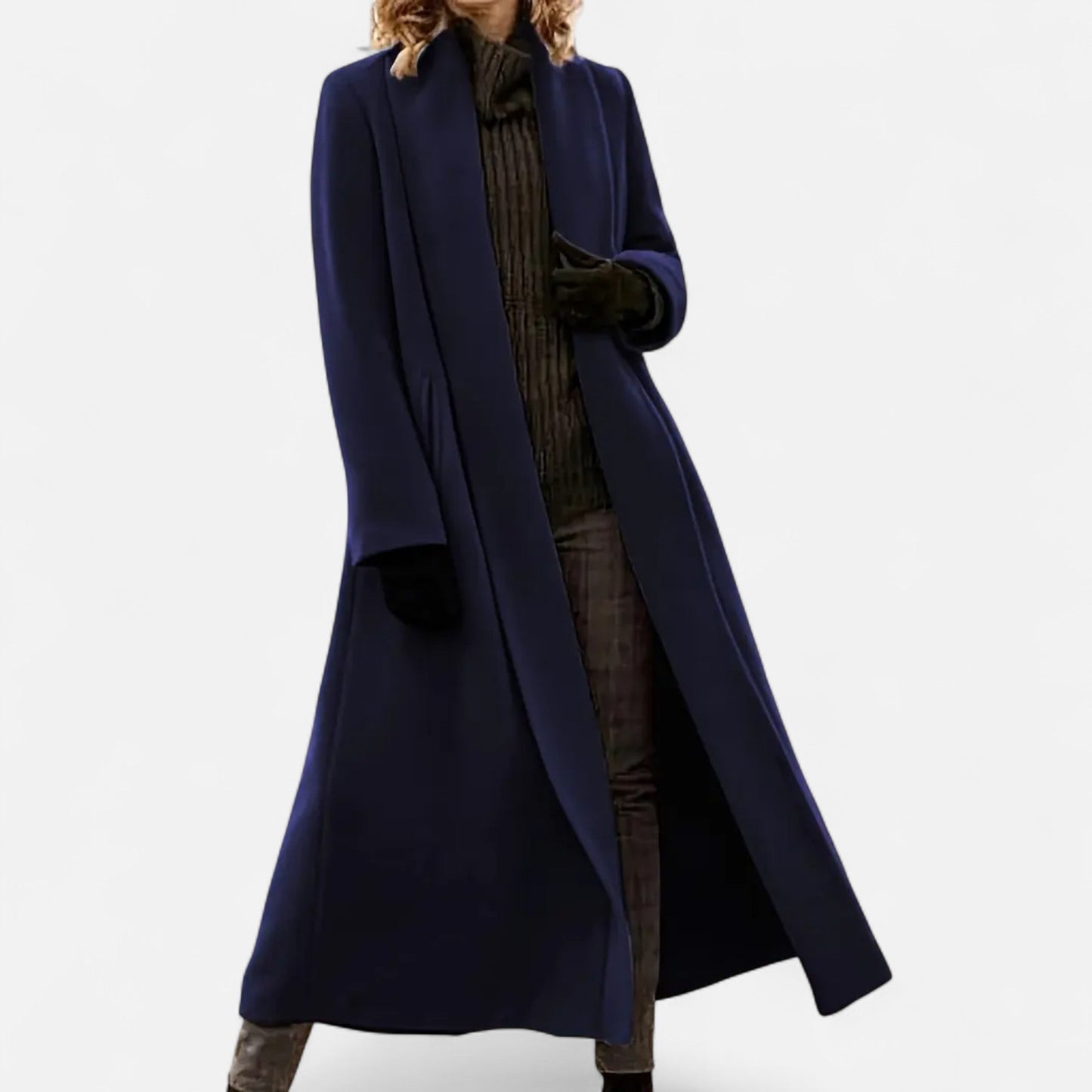 Dorevelle | Women’s Plus Size Overcoat - Lapel Collar Elegance