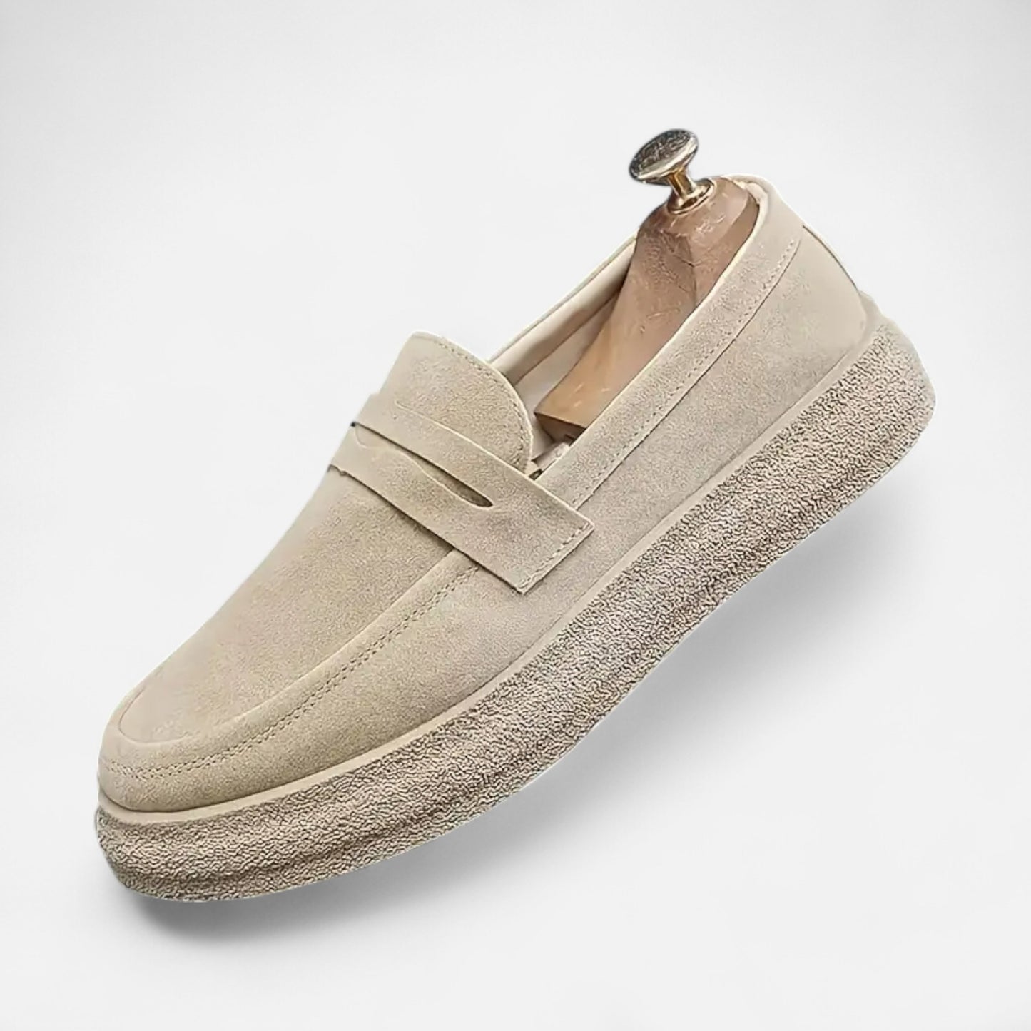 Dorevelle | Men’s Slip-On Loafers – Brown Buckle Casual Style