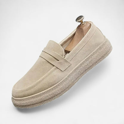 Dorevelle | Men’s Slip-On Loafers – Brown Buckle Casual Style