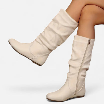 Dorevelle | Women’s Mid-Calf Pleated Ankle Boots